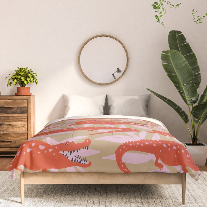 Alligator Collection â Coral & Pink Comforter Gallery Image 3