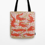 Alligator Collection â Coral & Pink Tote Bag Gallery Image 1