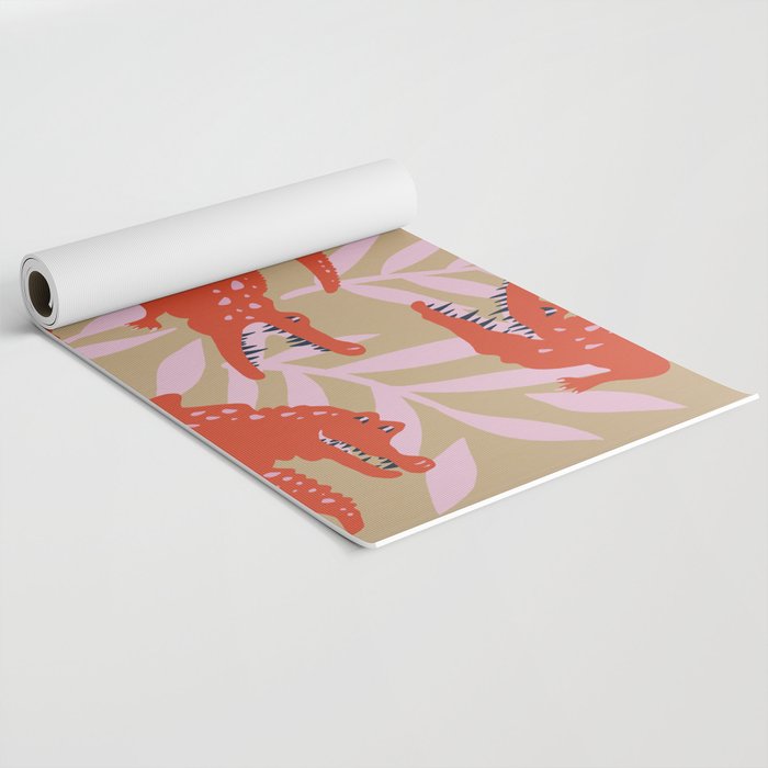 Alligator Collection â Coral & Pink Yoga Mat Gallery Image 2