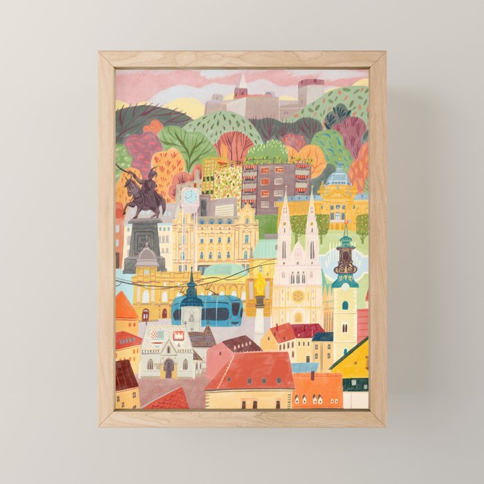 Zagreb Mini Art Print Gallery Image 1