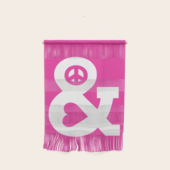 Peace and Love (pink edition) Wall Hanging Gallery Image 1