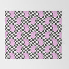Retro greek statue vaporwave art pattern Throw Blanket Gallery Image 2