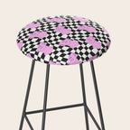 Retro greek statue vaporwave art pattern Stool Gallery Image 2