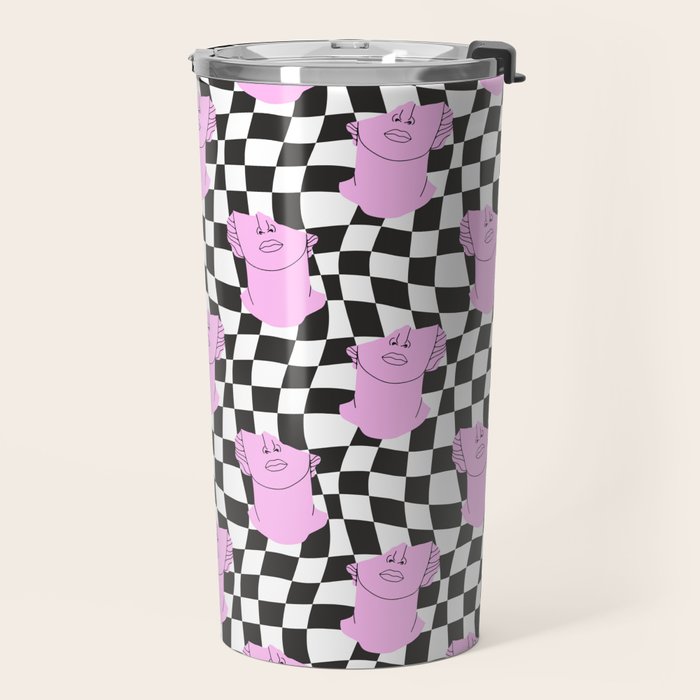 Retro greek statue vaporwave art pattern Travel Mug Gallery Image 2