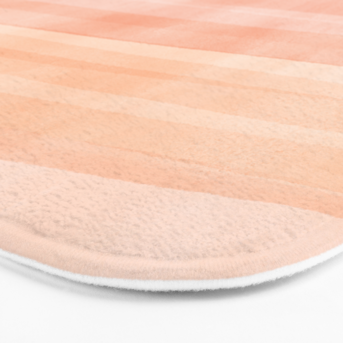 Light Sage Green Waves on a Peach Horizon, Abstract _watercolor color block Bath Mat Gallery Image 3