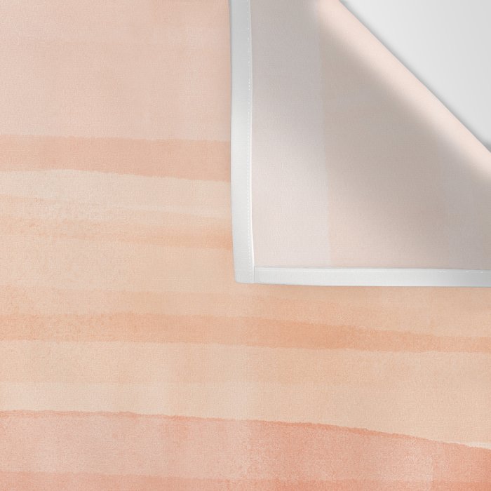 Light Sage Green Waves on a Peach Horizon, Abstract _watercolor color block Wall Tapestry Gallery Image 3