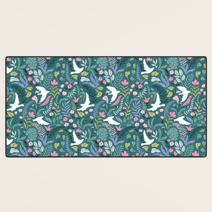 Garden and birds Desk Mat Gallery Image 3