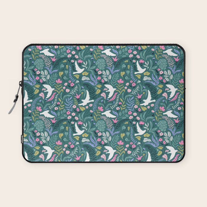 Garden and birds Laptop Sleeve Gallery Image 1