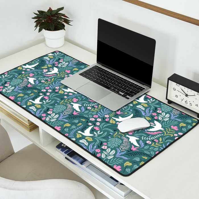 Garden and birds Desk Mat Gallery Image 2