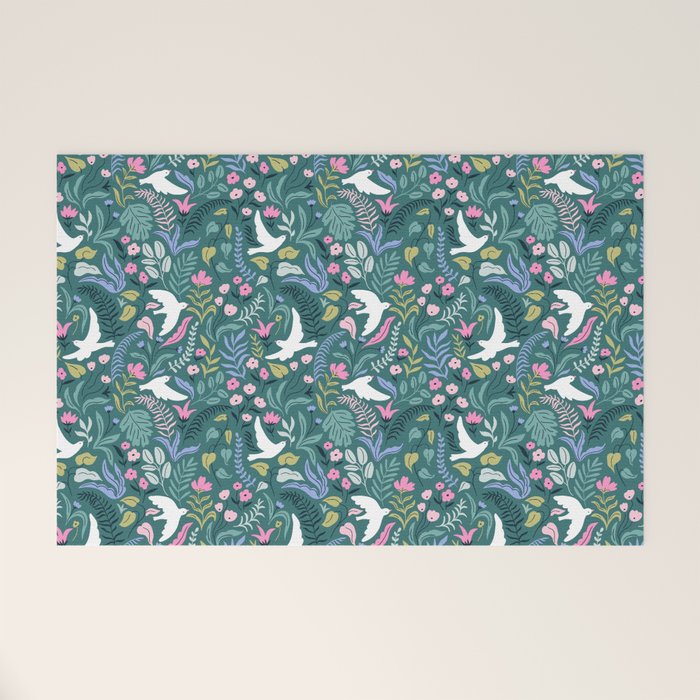 Garden and birds Welcome Mat Gallery Image 1