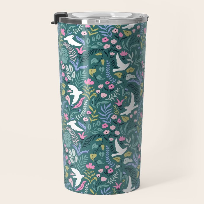 Garden and birds Travel Mug Gallery Image 3