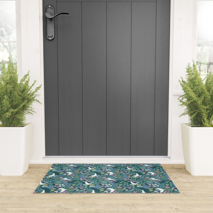 Garden and birds Welcome Mat Gallery Image 3
