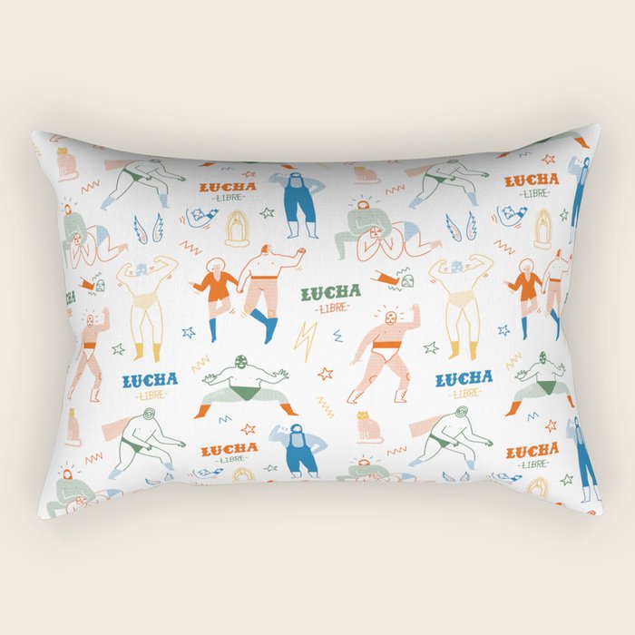 Lucha libre Rectangular Pillow Gallery Image 1