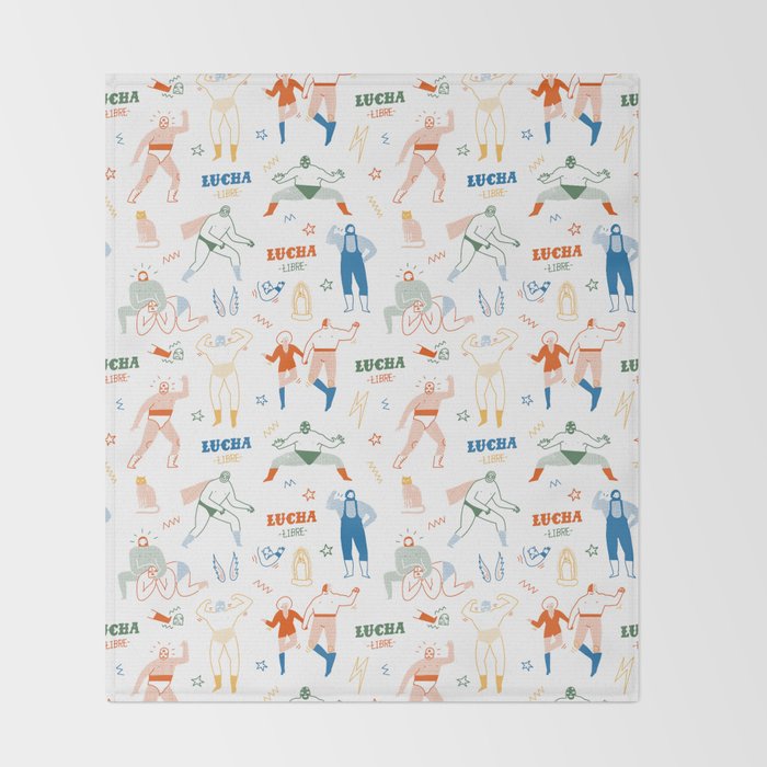 Lucha libre Throw Blanket Gallery Image 2