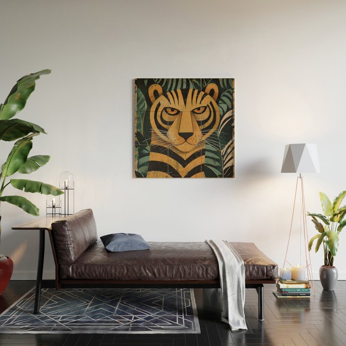 Zireth Tiger Wood Wall Art Gallery Image 2