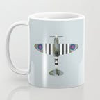 Spitfire WWII Fighter Aircraft - Grey Coffee Mug Gallery Image 3