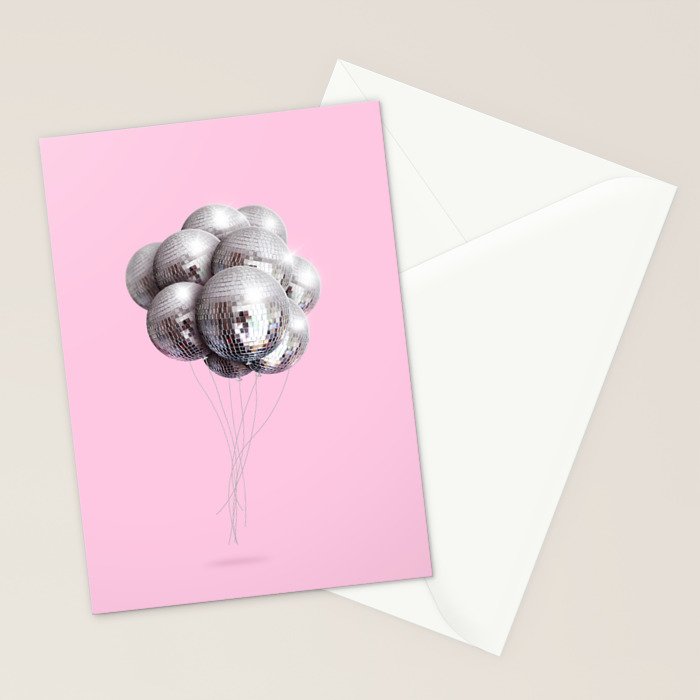 Disco Balloons Stationery Card Gallery Image 2