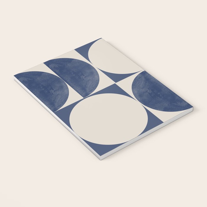 Mid Century Modern Geometric Blue Notebook Gallery Image 3
