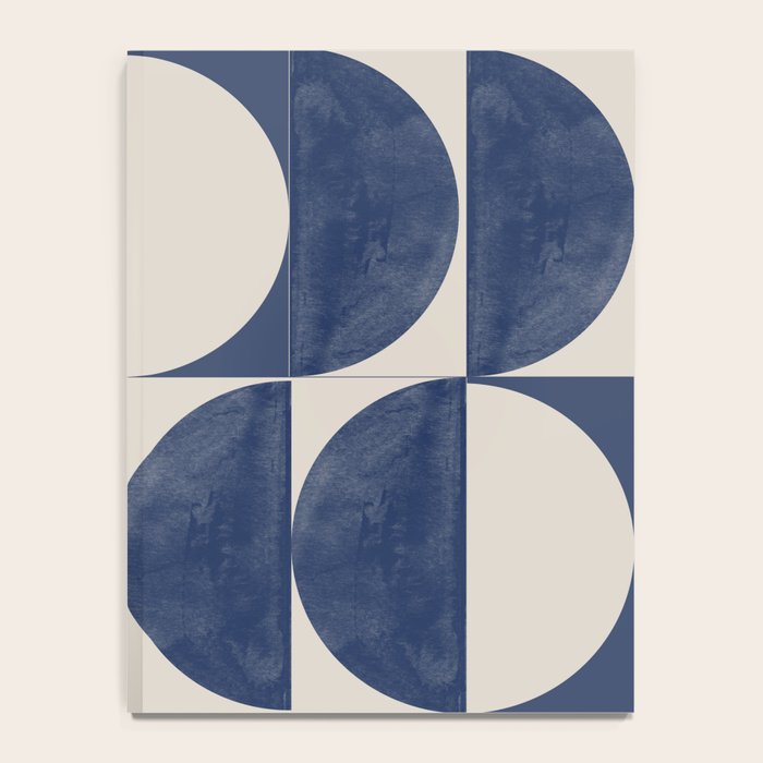 Mid Century Modern Geometric Blue Notebook Gallery Image 4