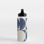Mid Century Modern Geometric Blue Water Bottle Gallery Image 3