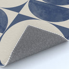 Mid Century Modern Geometric Blue Rug Gallery Image 4