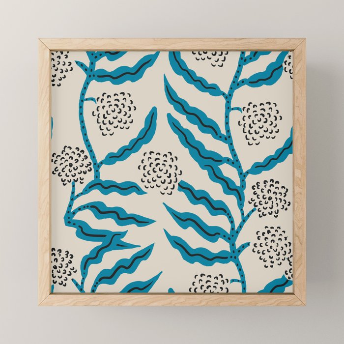 LA VILLE VINE BLUE Mini Art Print Gallery Image 1