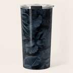 Moody Jungle Vibes Dark Teal Monstera And Palm Leaves Travel Mug Gallery Image 1