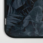 Moody Jungle Vibes Dark Teal Monstera And Palm Leaves Laptop Sleeve Gallery Image 3
