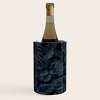 Moody Jungle Vibes Dark Teal Monstera And Palm Leaves Wine Chiller Gallery Image 1