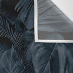 Moody Jungle Vibes Dark Teal Monstera And Palm Leaves Wall Tapestry Gallery Image 3