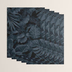 Moody Jungle Vibes Dark Teal Monstera And Palm Leaves Wrapping Paper Gallery Image 3