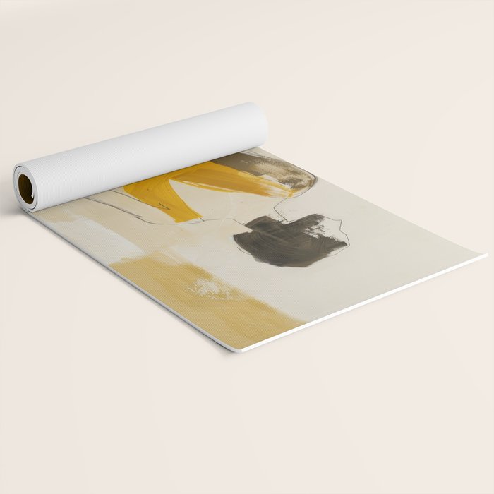 Modern Abstract Woman in Yellow Dress Yoga Mat Gallery Image 2