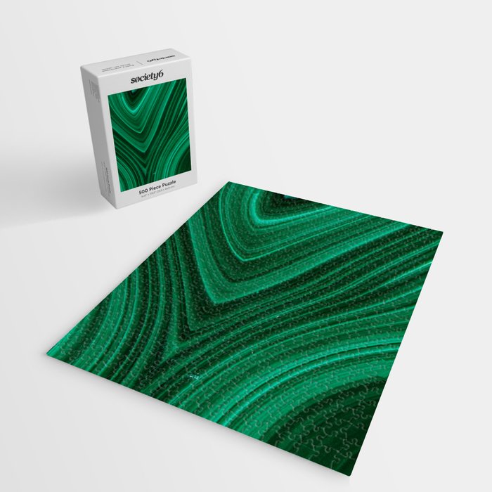Malachite Green Marble Texture Jigsaw Puzzle Gallery Image 2