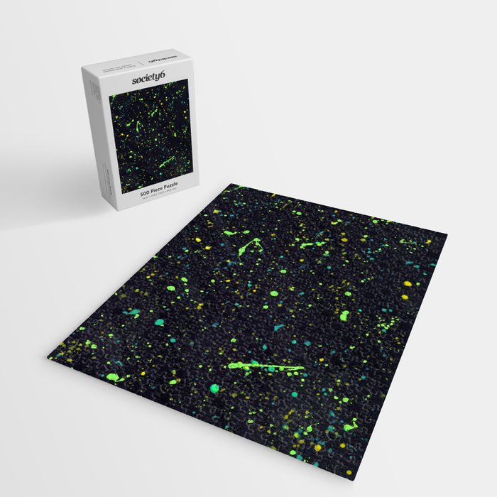 Blacklight Party Splatter Painting Version 2 Jigsaw Puzzle Gallery Image 2