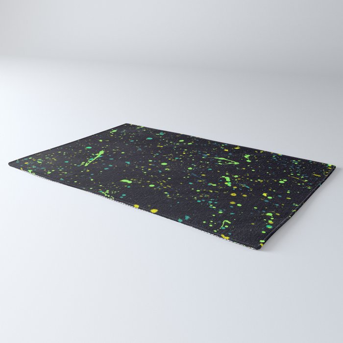Blacklight Party Splatter Painting Version 2 Rug Gallery Image 3
