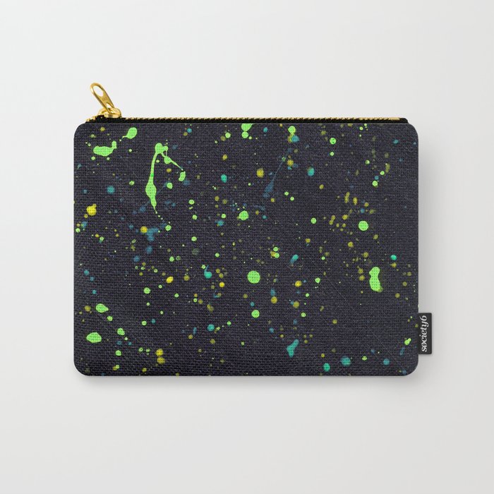 Blacklight Party Splatter Painting Version 2 Carry All Pouch Gallery Image 1