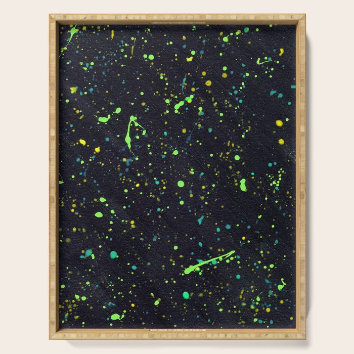 Blacklight Party Splatter Painting Version 2 Serving Tray Gallery Image 1