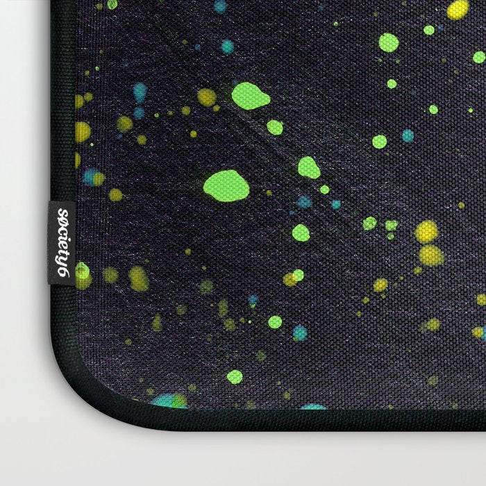 Blacklight Party Splatter Painting Version 2 Laptop Sleeve Gallery Image 3