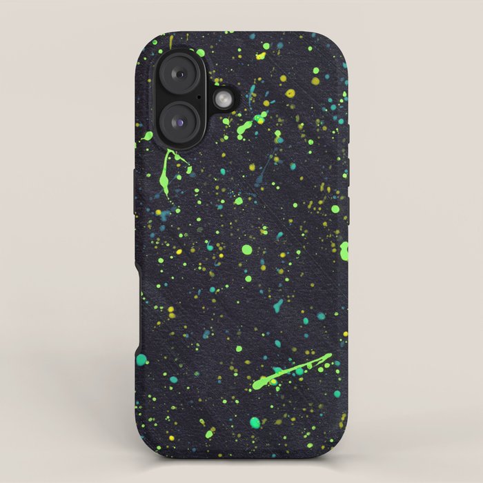 Blacklight Party Splatter Painting Version 2 iPhone Case Gallery Image 1