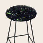Blacklight Party Splatter Painting Version 2 Stool Gallery Image 2