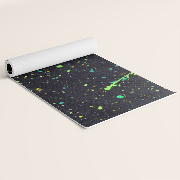 Blacklight Party Splatter Painting Version 2 Yoga Mat Gallery Image 2