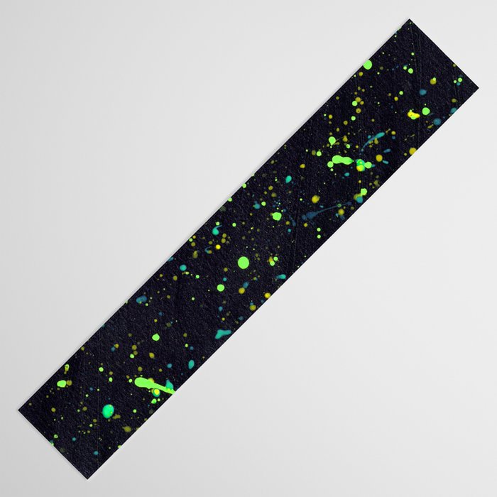 Blacklight Party Splatter Painting Version 2 Table Runner Gallery Image 3