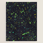 Blacklight Party Splatter Painting Version 2 Jigsaw Puzzle Gallery Image 1