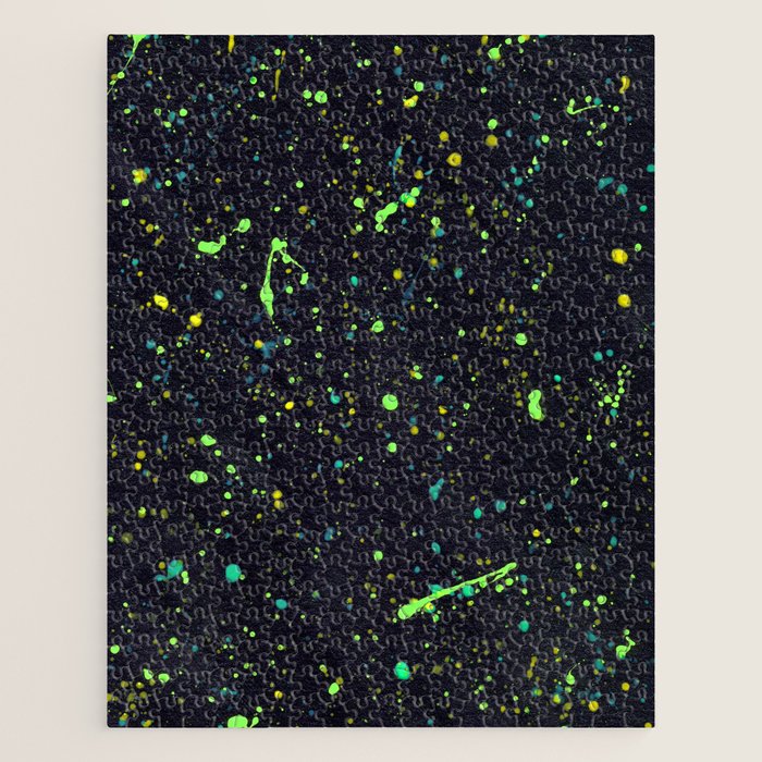 Blacklight Party Splatter Painting Version 2 Jigsaw Puzzle Gallery Image 1