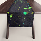 Blacklight Party Splatter Painting Version 2 Table Runner Gallery Image 1