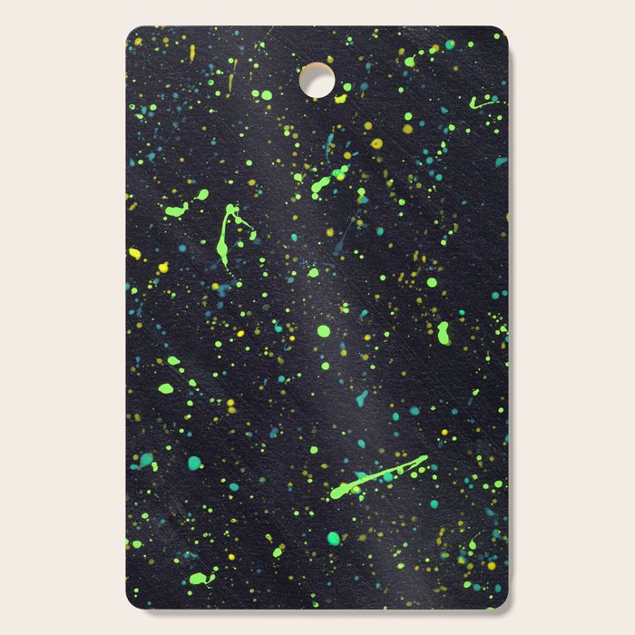 Blacklight Party Splatter Painting Version 2 Cutting Board Gallery Image 1