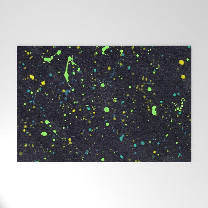 Blacklight Party Splatter Painting Version 2 Welcome Mat Gallery Image 1