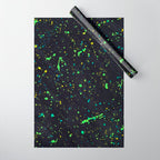 Blacklight Party Splatter Painting Version 2 Wrapping Paper Gallery Image 1