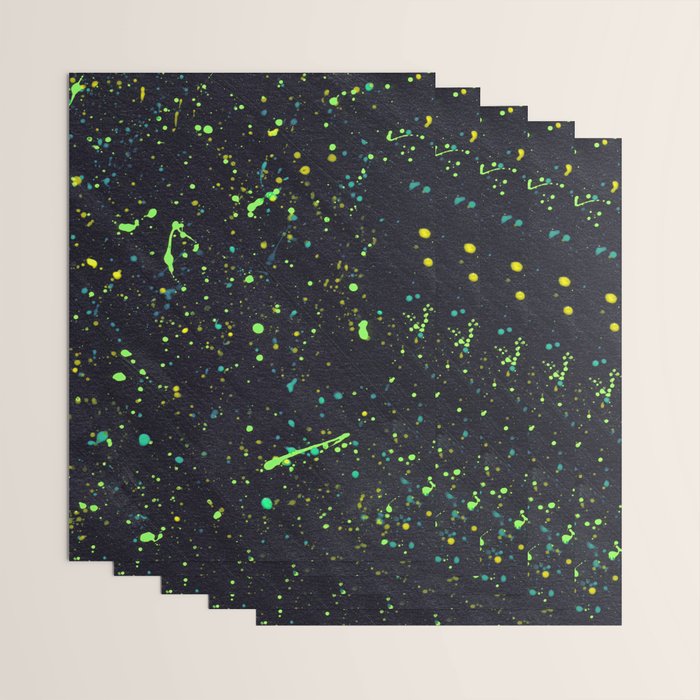 Blacklight Party Splatter Painting Version 2 Wrapping Paper Gallery Image 3