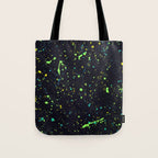 Blacklight Party Splatter Painting Version 2 Tote Bag Gallery Image 1
